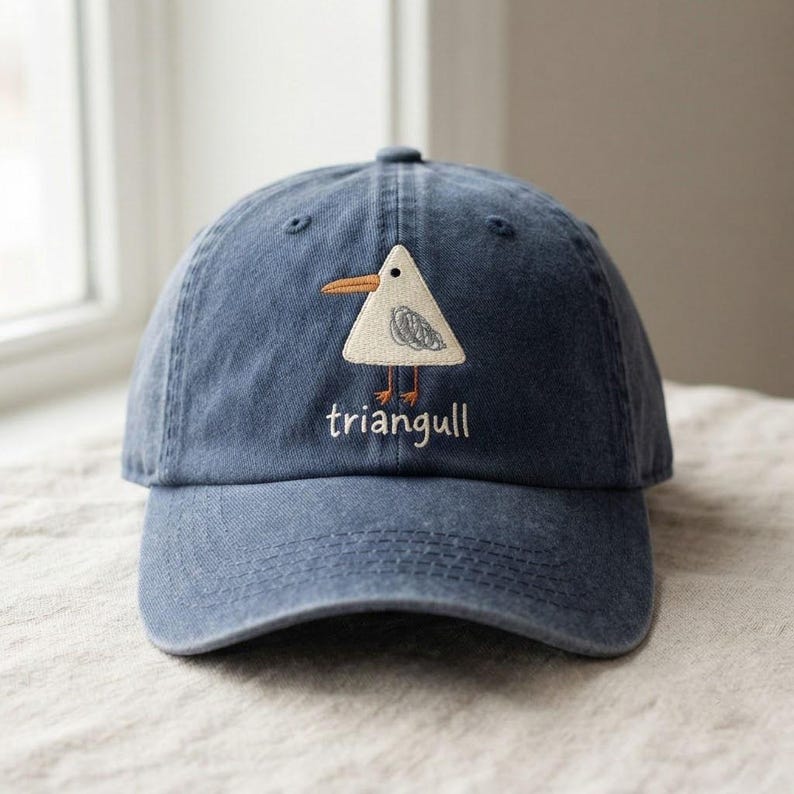 EMBROIDERED TRIANGLE BIRD WASHED HAT, FUNNY ANIMAL DAD CAP TTT-01