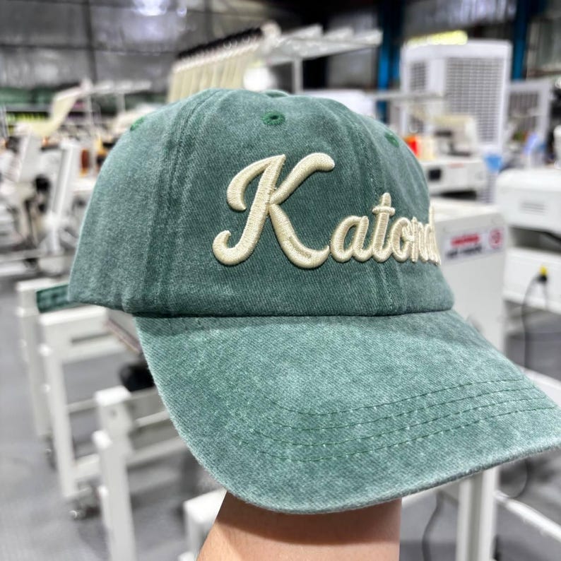 CUSTOM PUFF LETTER EMBROIDERED DAD CAP, SCHOOL SPIRIT HEADWEAR  QB-15