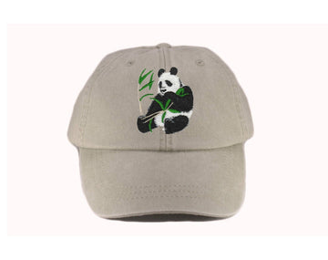 Panda embroidered low profile dad hat, baseball mom TK - 0081