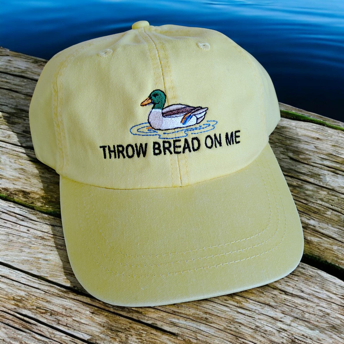 Embroidered Throw Bread On Me Duck Cap Hat TK-0068