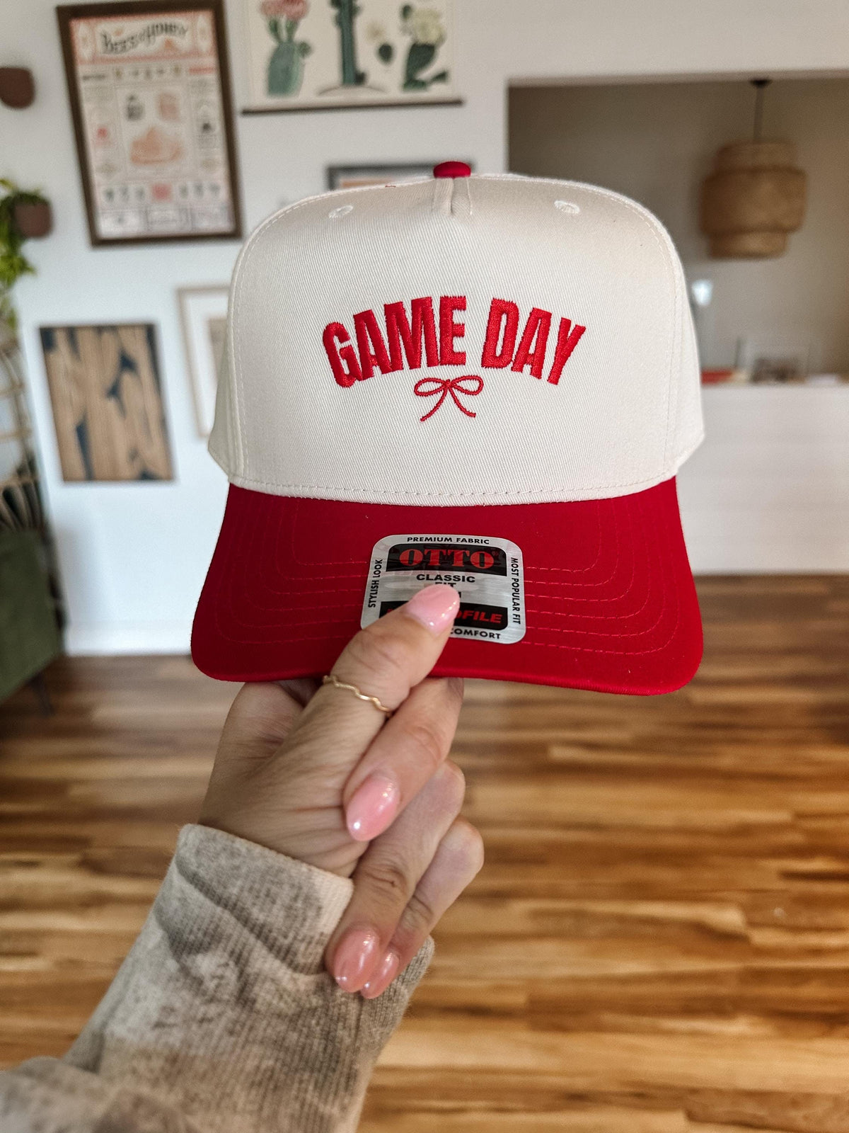 Gameday Bow Embroidered Baseball Hat TK-0013