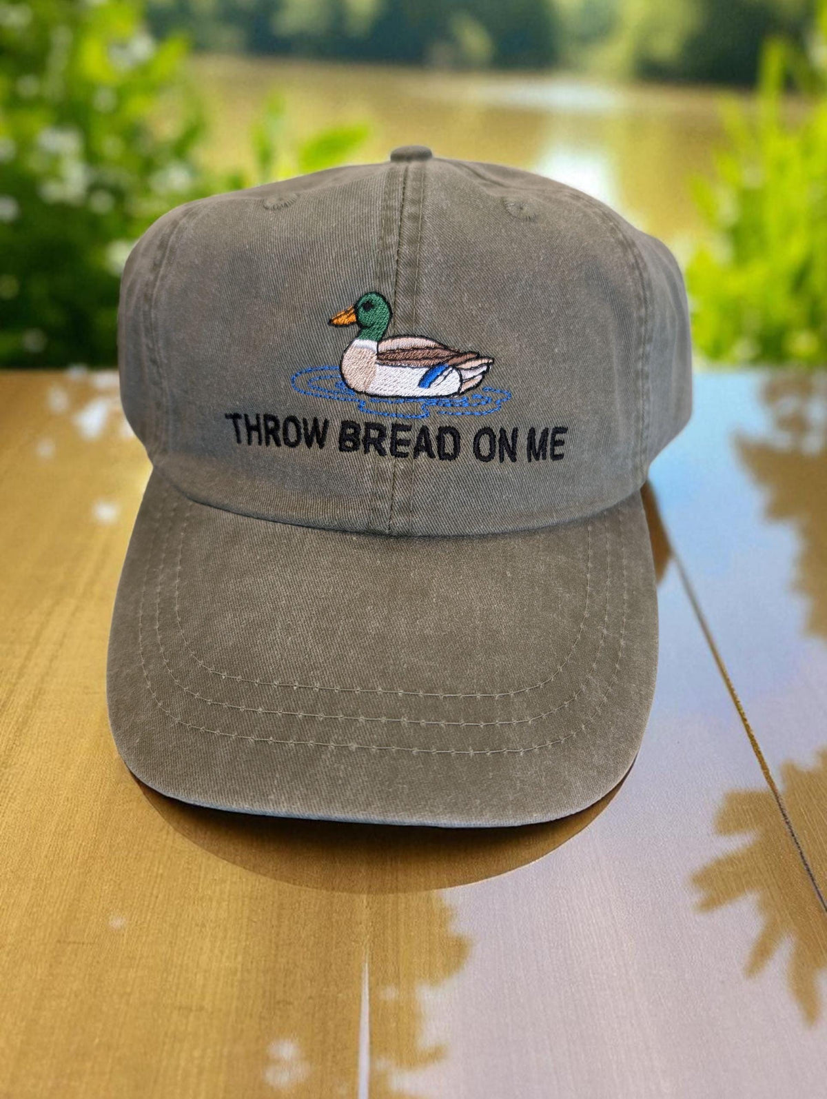 Embroidered Throw Bread On Me Duck Cap Hat TK-0068