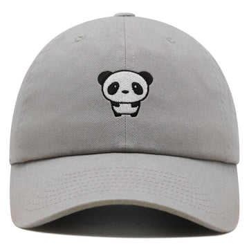 Kawaii Panda Face Dad Hat - Embroidered Cotton Baseball Cap TK - 0088