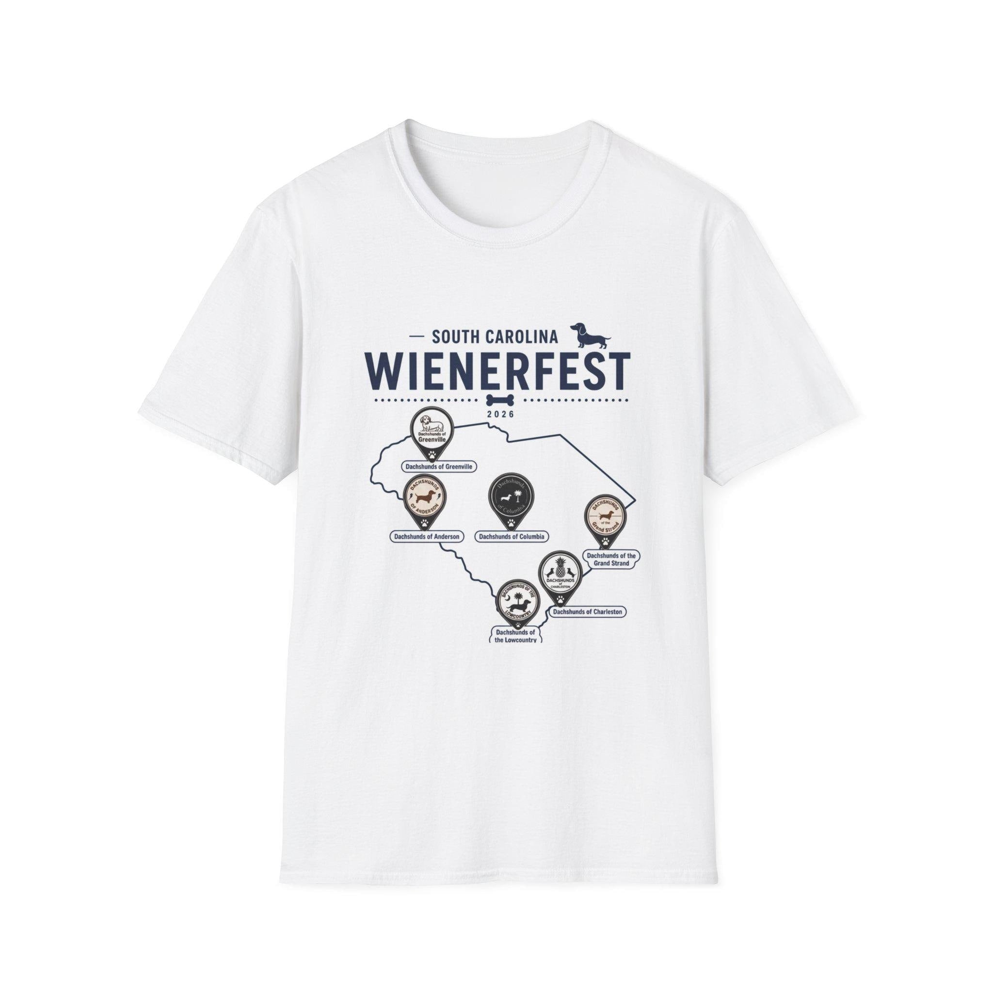 South Carolina Wienerfest shirt, Wienerfest T-Shirt, State Map Hot Dog Festival Anna Son-0302