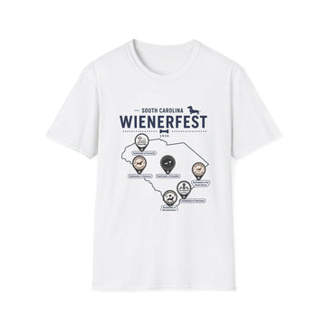 South Carolina Wienerfest shirt, Wienerfest T-Shirt, State Map Hot Dog Festival Anna Son-0302