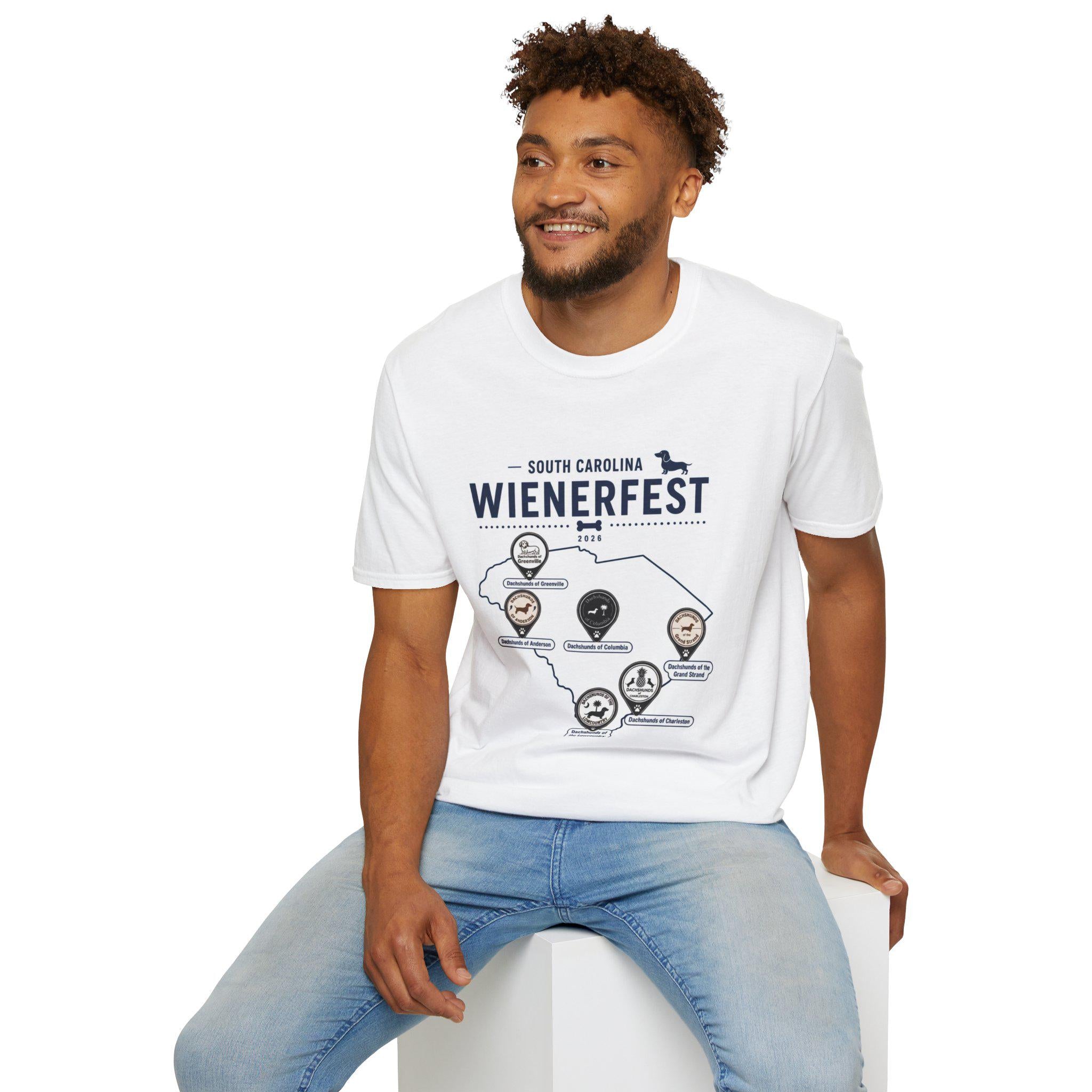 South Carolina Wienerfest shirt, Wienerfest T-Shirt, State Map Hot Dog Festival Anna Son-0302