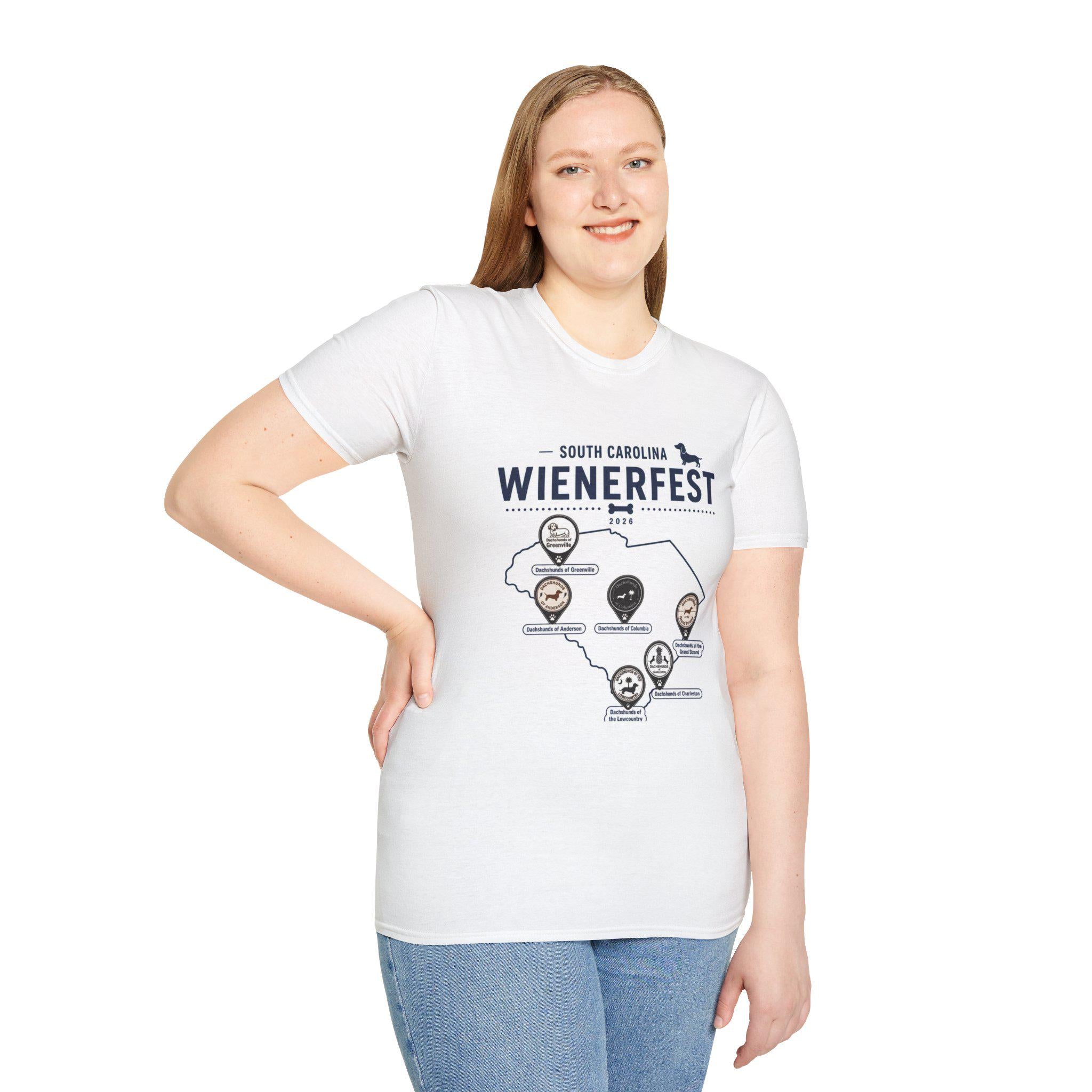South Carolina Wienerfest shirt, Wienerfest T-Shirt, State Map Hot Dog Festival Anna Son-0302