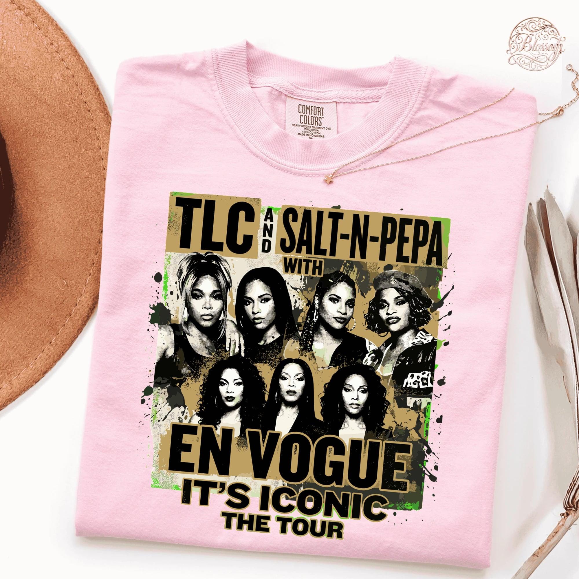 TLC Salt-N-Pepa En Vogue Tour T-Shirt, Iconic 90s R&B Legends Concert Graphic Tee yasin Son-0303