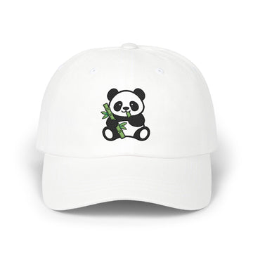 Embroidered Panda Bamboo Hat | Minimalist Wildlife Animal Cap TK - 0086