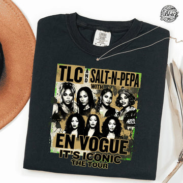 TLC Salt-N-Pepa En Vogue Tour T-Shirt, Iconic 90s R&B Legends Concert Graphic Tee yasin Son-0303