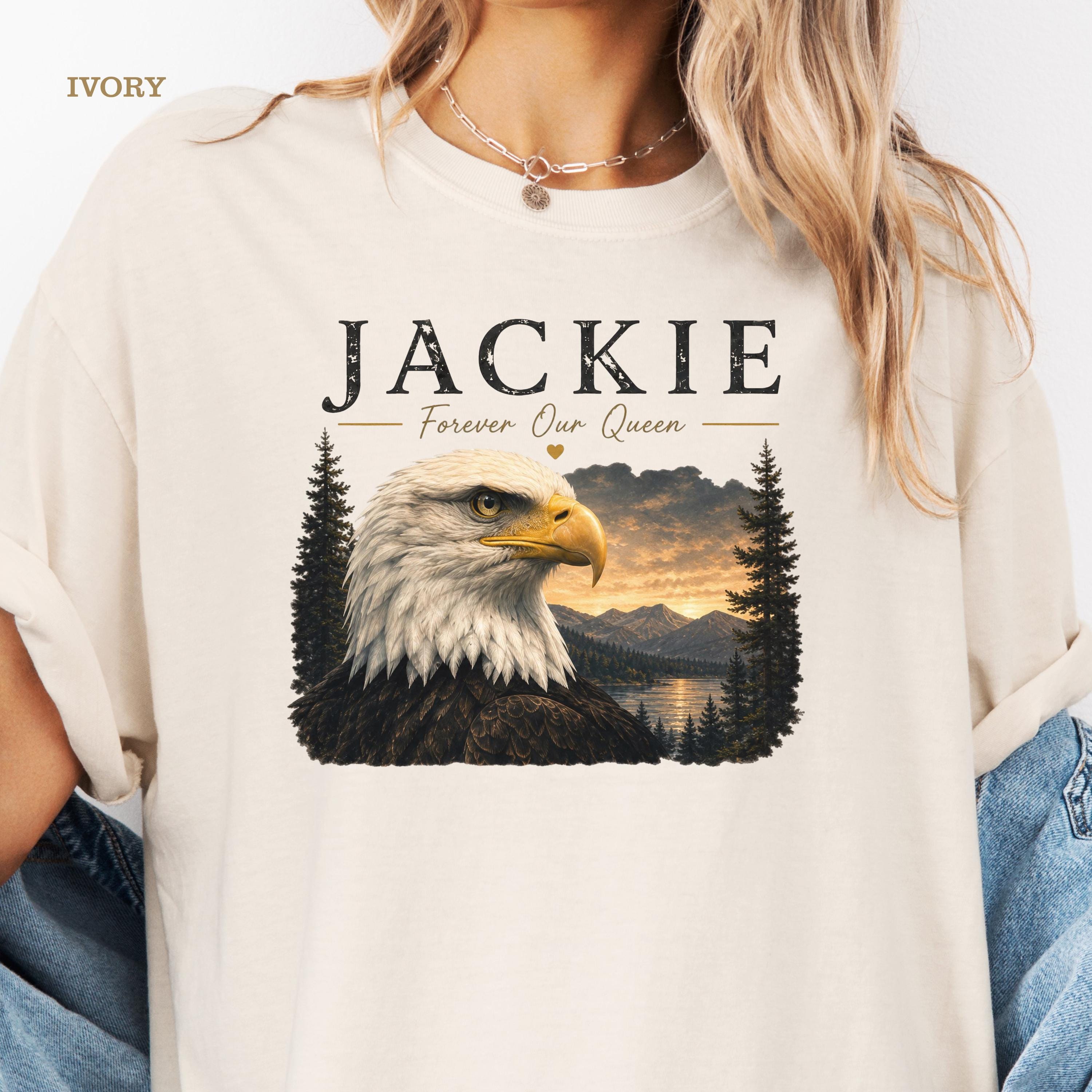 Jackie Forever Our Queen Shirt, Big Bear Bald Eagle Tribute Tee, Jackie Memorial Shirt, Eagle Lover Gift, Wildlife Remembrance T-Shirt Son-0321