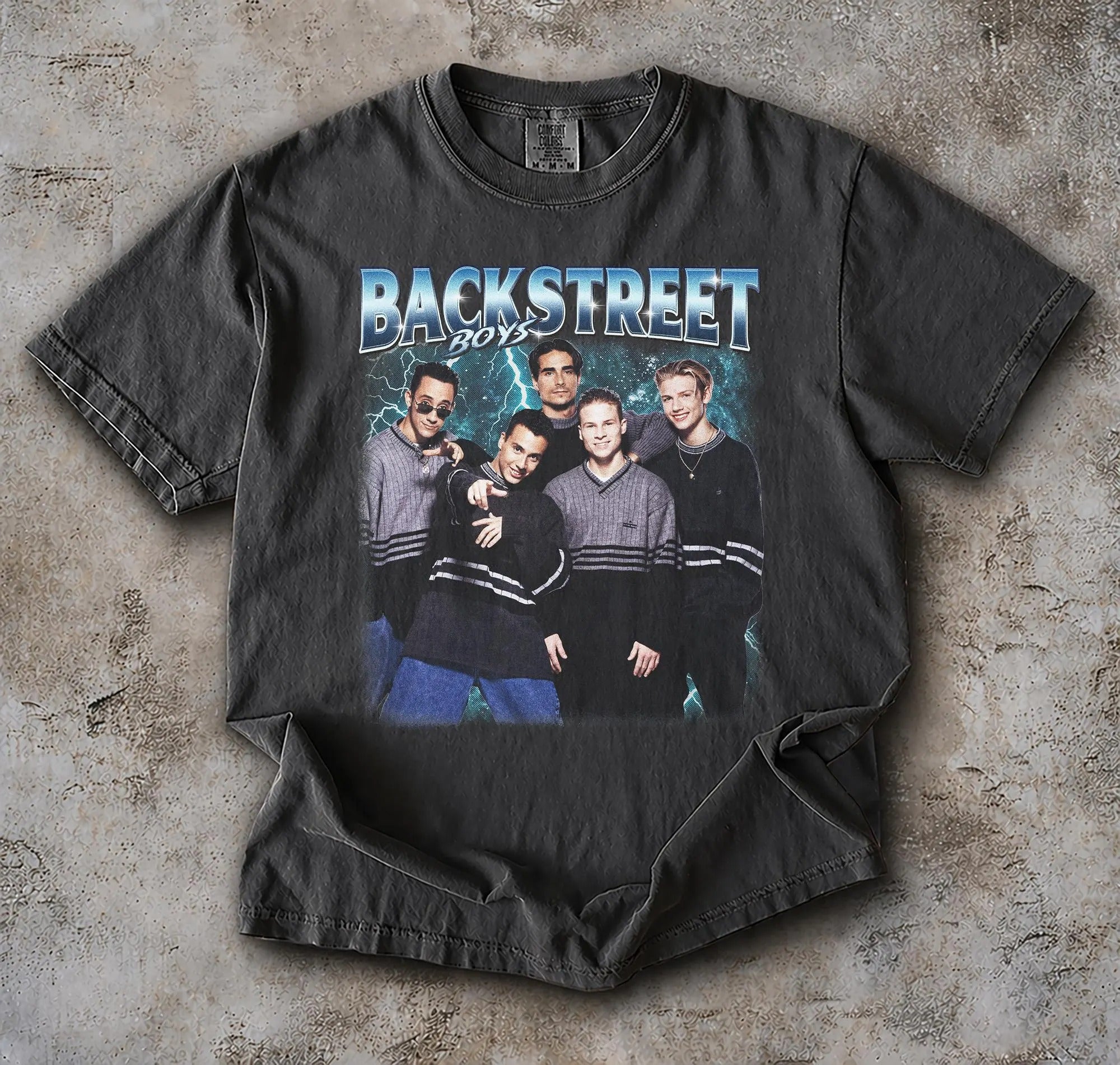 LIMITED BACKSTREET BOYS 90S SHIRT, RETRO BOY BAND BOOTLEG GRAPHIC TEE LL - 0267