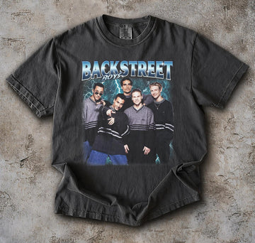 LIMITED BACKSTREET BOYS 90S SHIRT, RETRO BOY BAND BOOTLEG GRAPHIC TEE LL - 0267