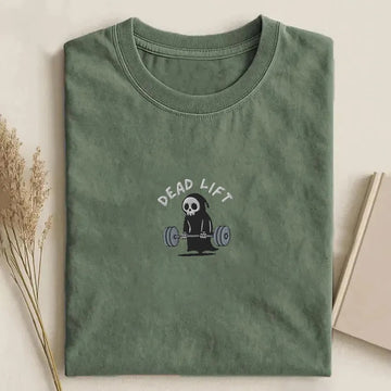 EMBROIDERED FUNNY GYM T-SHIRT LL - 00239