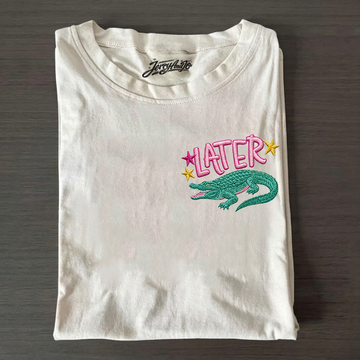 Later Gator Back To School Embroidered Tshirt, Summer Aligator Funny Shirt B-0022