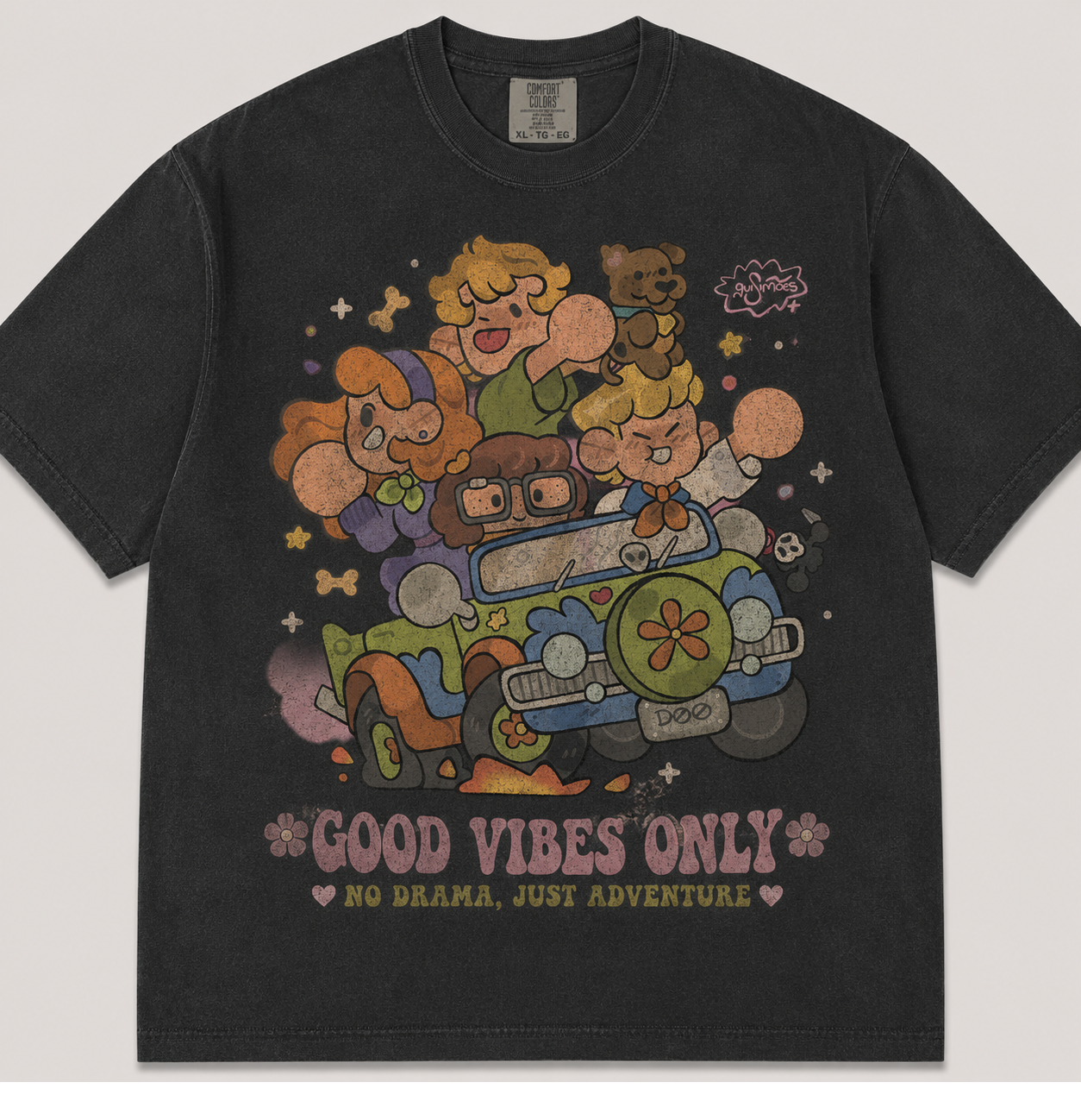 GOOD VIBES ONLY RETRO HALLOWEEN T-SHIRT AV-00147