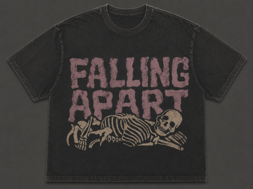 FALLING APART SKELETON VINTAGE HALLOWEEN GRAPHIC TEE AV-00194