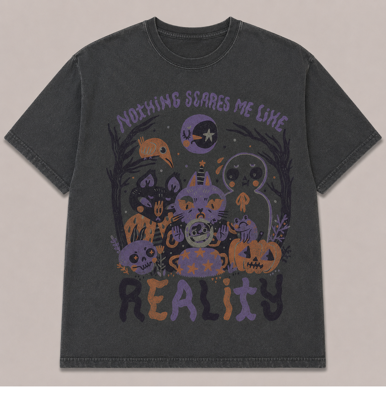 RETRO NOTHING SCARES ME LIKE REALITY T-SHIRT AV-00162