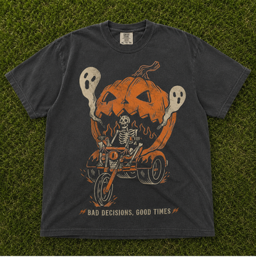 PUMPKIN TRIKE HALLOWEEN RETRO T-SHIRT AV-00126