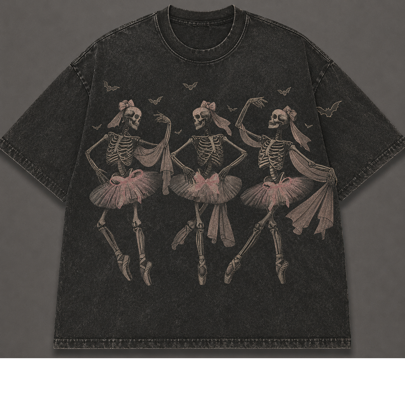 SKELETON BALLERINA PASTEL GOTH HALLOWEEN VINTAGE T-SHIRT AV-00185