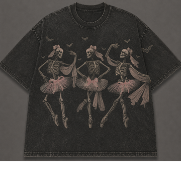 SKELETON BALLERINA PASTEL GOTH HALLOWEEN VINTAGE T-SHIRT AV-00185