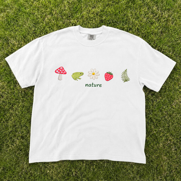 NATURE COTTAGECORE EMBROIDERED TEE CT-0033