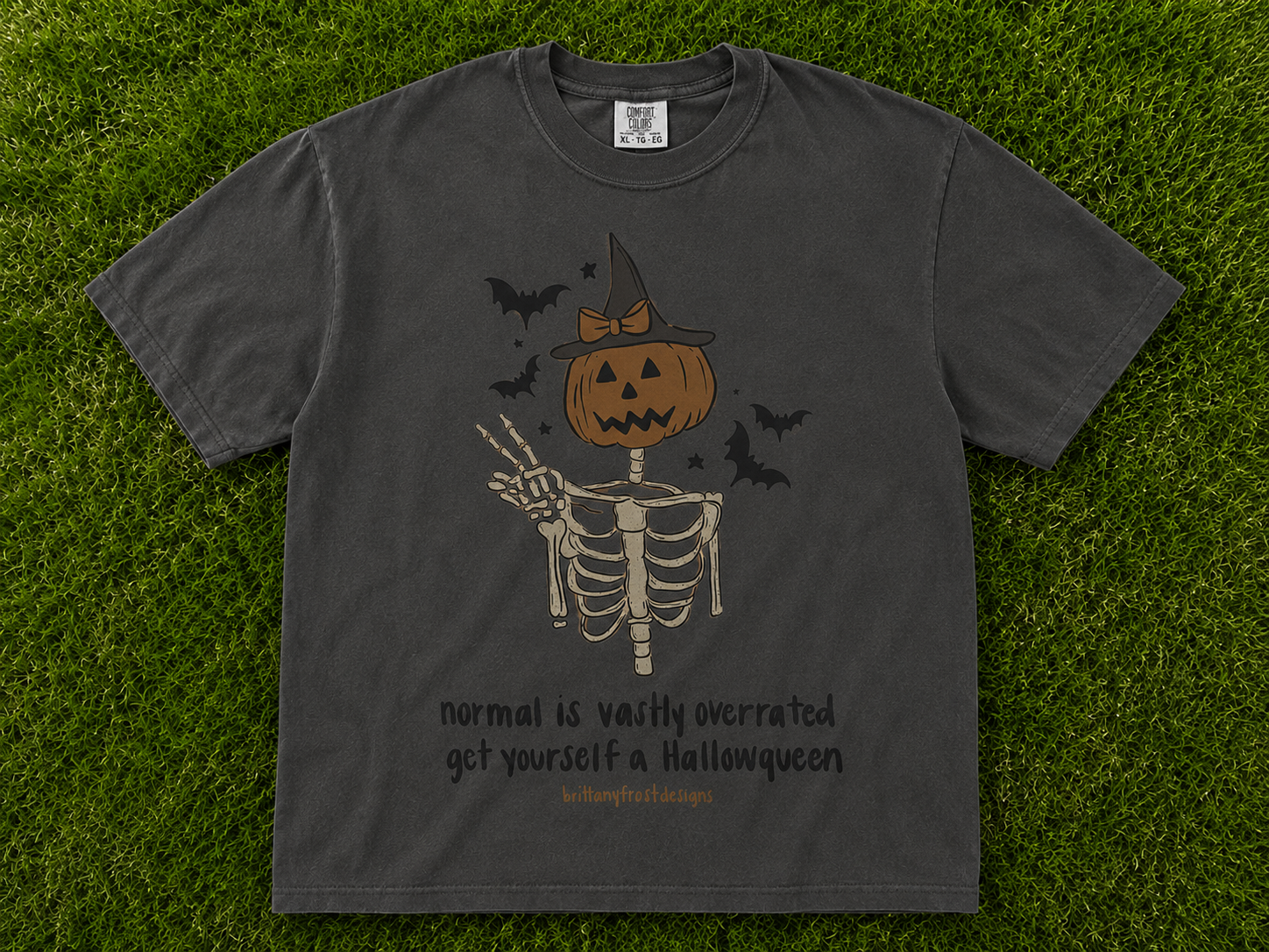 PUMPKIN SKELETON GRAPHIC T-SHIRT AV-00103