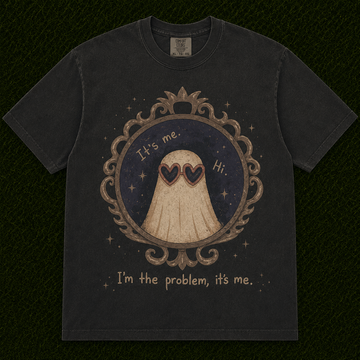 VINTAGE CUTE GHOST MIRROR GRAPHIC T-SHIRT AV-00100