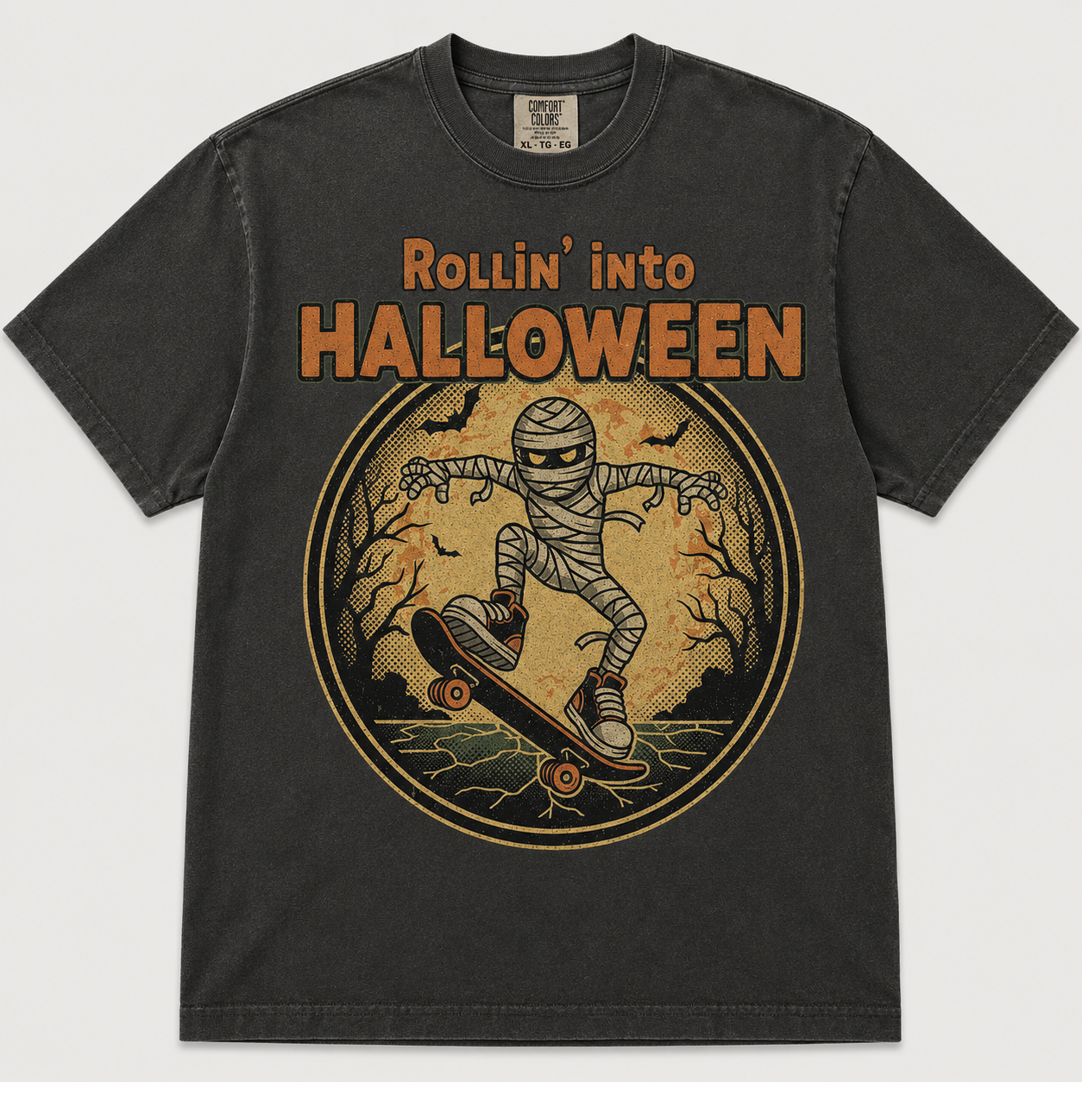 ROLLIN' INTO HALLOWEEN GRAPHIC T-SHIRT AV-00142