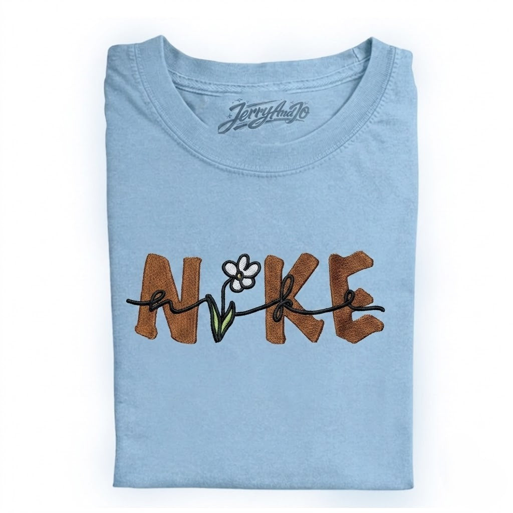 FLORAL NIKE VINTAGE STYLE EMBROIDERED TEE CT-0044