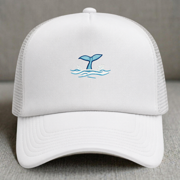 MINIMALIST WHALE TAIL OCEAN WAVE EMBROIDERED HAT CT-0001