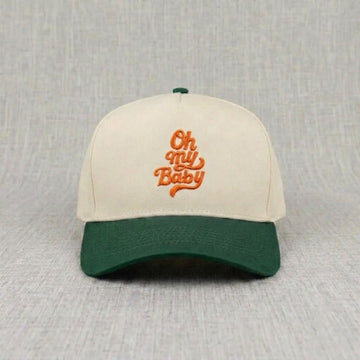 RETRO STYLE SLOGAN BASEBALL CAP EMBROIDERED HAT CT-0018