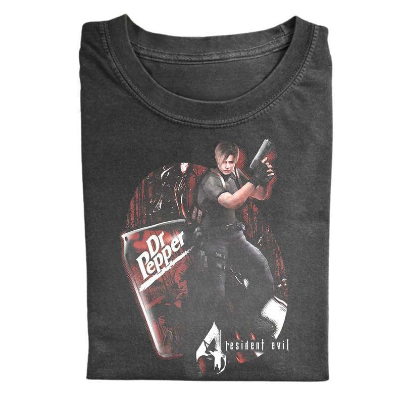 THE RESIDENT EVIL LEON SHIRT, DR. PEPPER COLLABORATION SHIRT  BT-00258