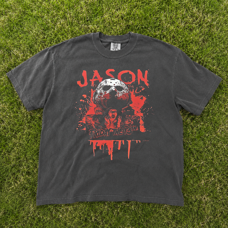 Retro Horror Jason Friday Graphic Tee, Halloween Vibes Shirt, Scary Movie Fan Gift B-00162