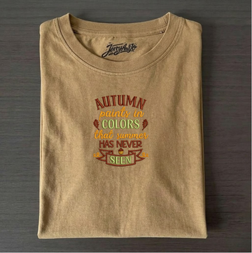 AUTUMN PAINTS IN THAT SUMMER HAS NEVER SEEN EMBROIDERED SHIRT AV-0022