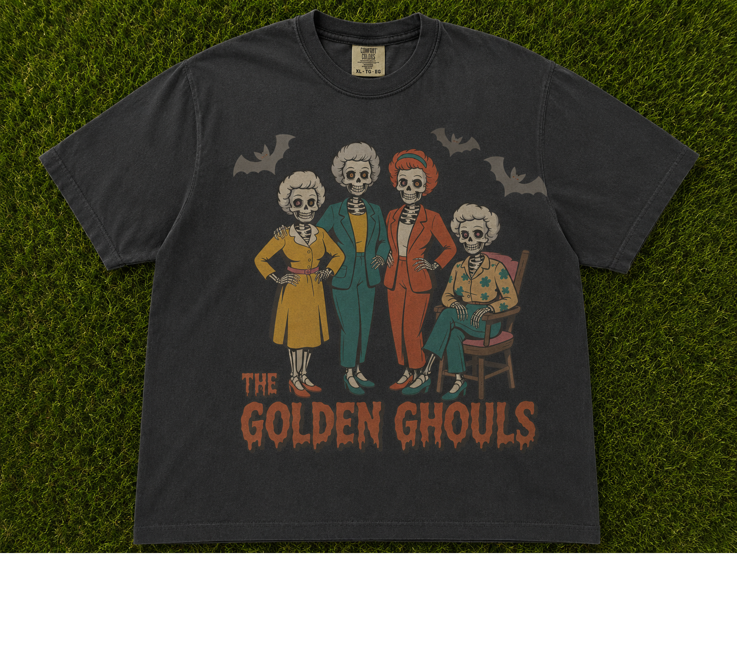 THE GOLDEN GHOULS RETRO HALLOWEEN T-SHIRT AV-00130