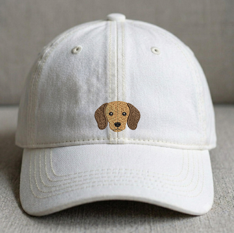 DOG FACE EMBROIDERED CLASSIC DAD HAT MC-0004