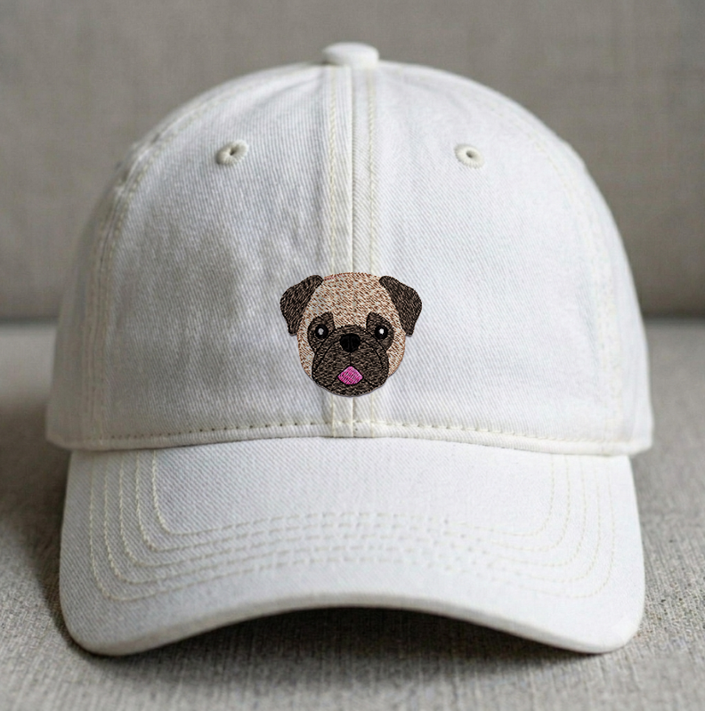 DOG FACE EMBROIDERED CLASSIC DAD HAT MC-0005