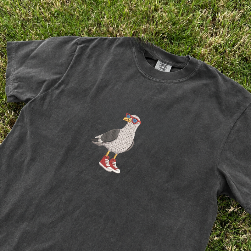 COOL SEAGULL EMBROIDERED TEE MC-0014