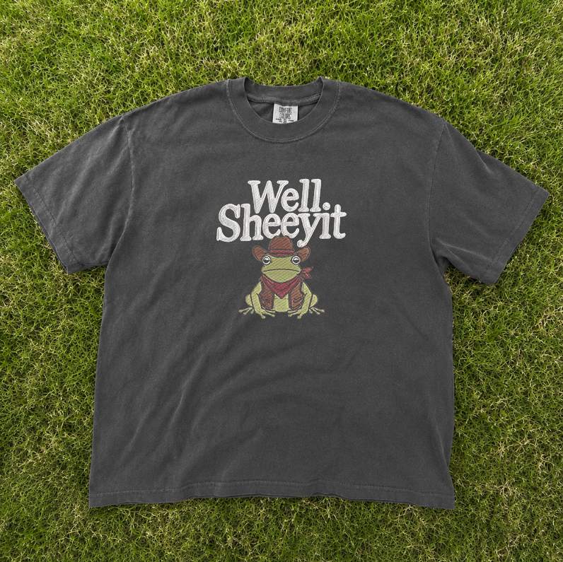 WELL SHEEYIT FROG EMBROIDERED TEE MC-0029