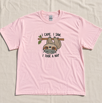 I CAME I SAW I TOOK A NAP EMBROIDERED TEE MC-0034