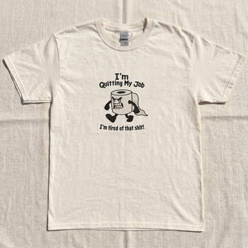 QUITTING JOB TOILET PAPER EMBROIDERED TEE MC-0035