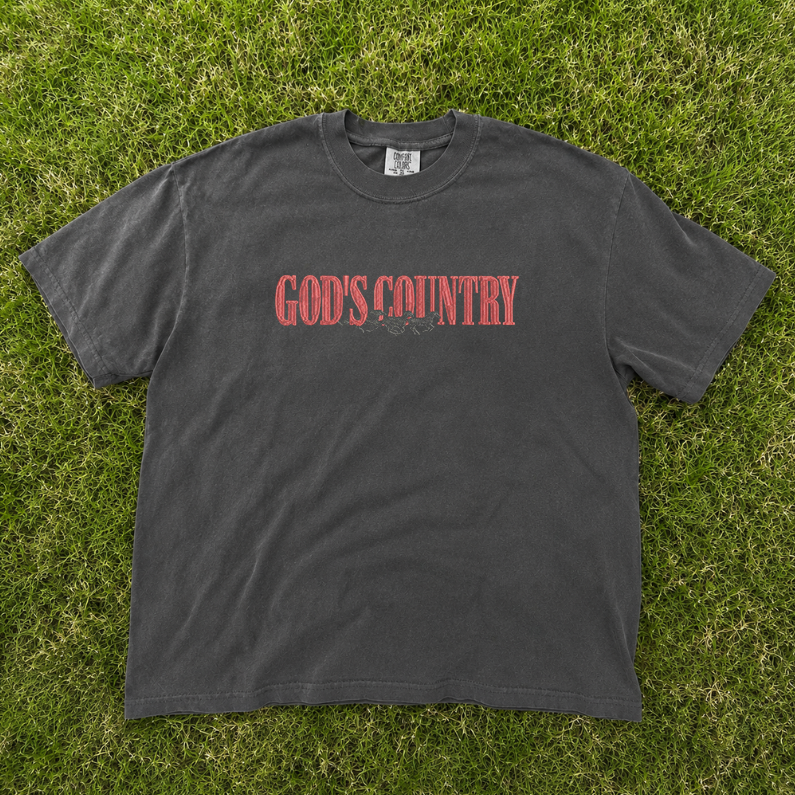GOD'S COUNTRY HORSE EMBROIDERED TEE MC-0036