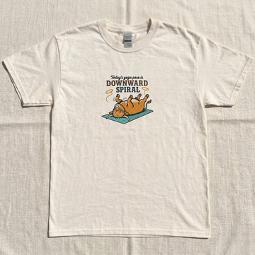 FUNNY YOGA COW EMBROIDERED TEE MC-0037