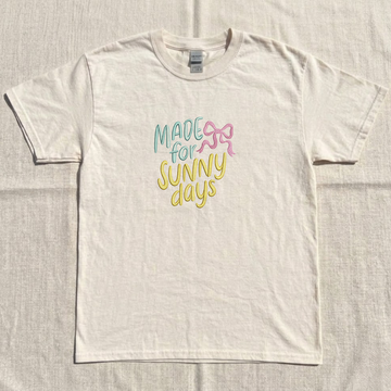 MADE FOR SUNNY DAYS EMBROIDERED TEE MC-0038