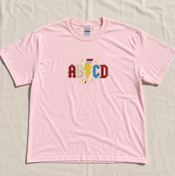 ABCD TEACHER EMBROIDERED TEE MC-0044