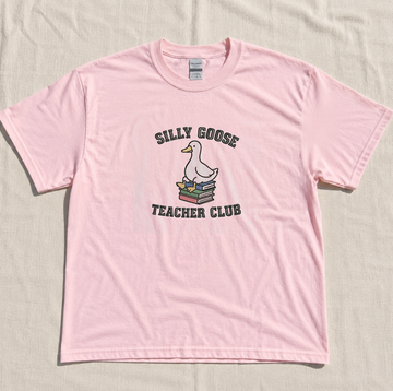 SILLY GOOSE TEACHER EMBROIDERED TEE MC-0043