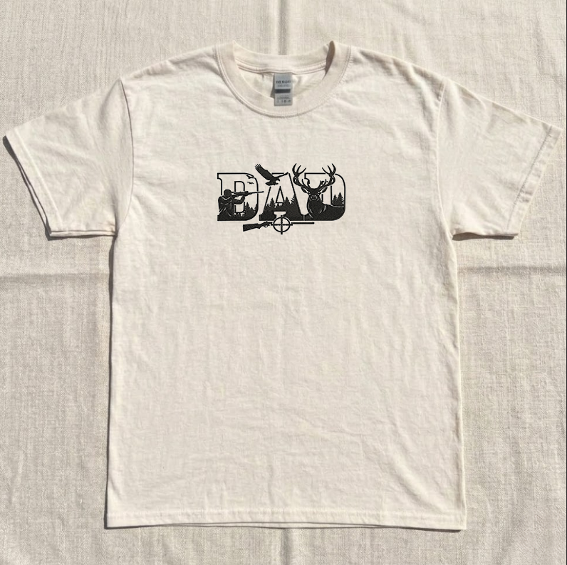 HUNTING DAD EMBROIDERED TEE MC-0048