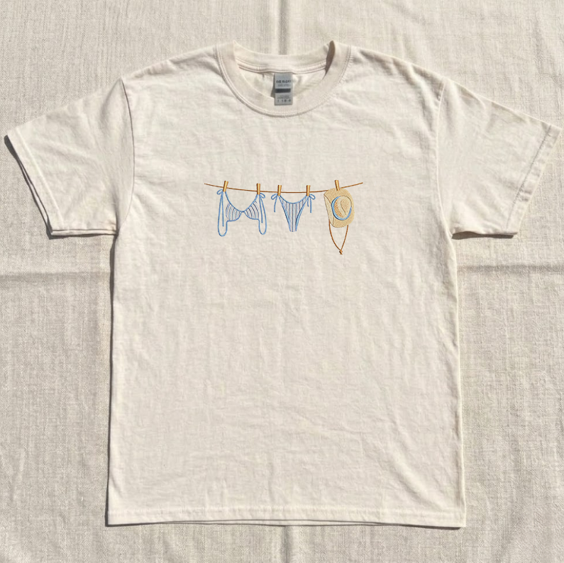 COASTAL BIKINI EMBROIDERED TEE MC-0020