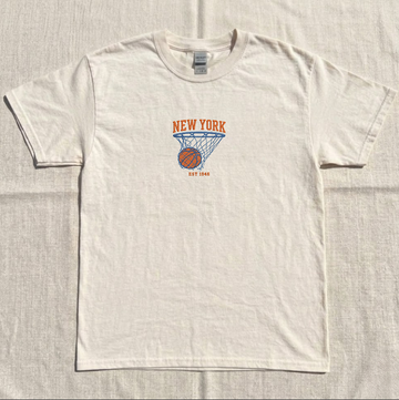 NEW YORK BASKETBALL EMBROIDERED TEE MC-0012